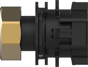 Manifold female inlet module with flat gasket