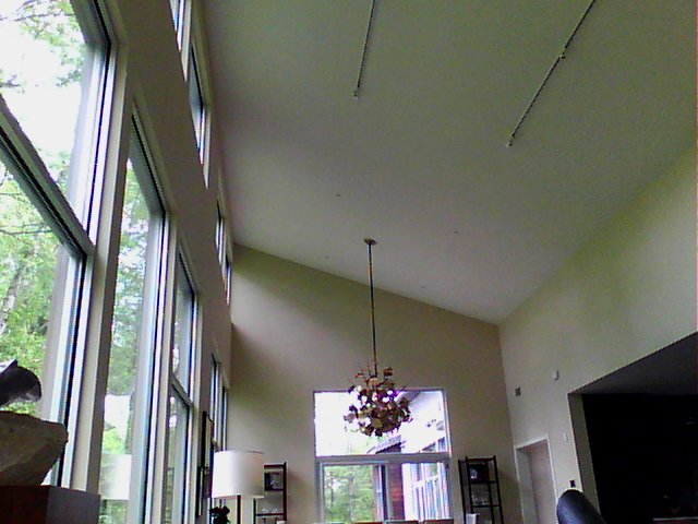 heated celling hidden behind drywall.