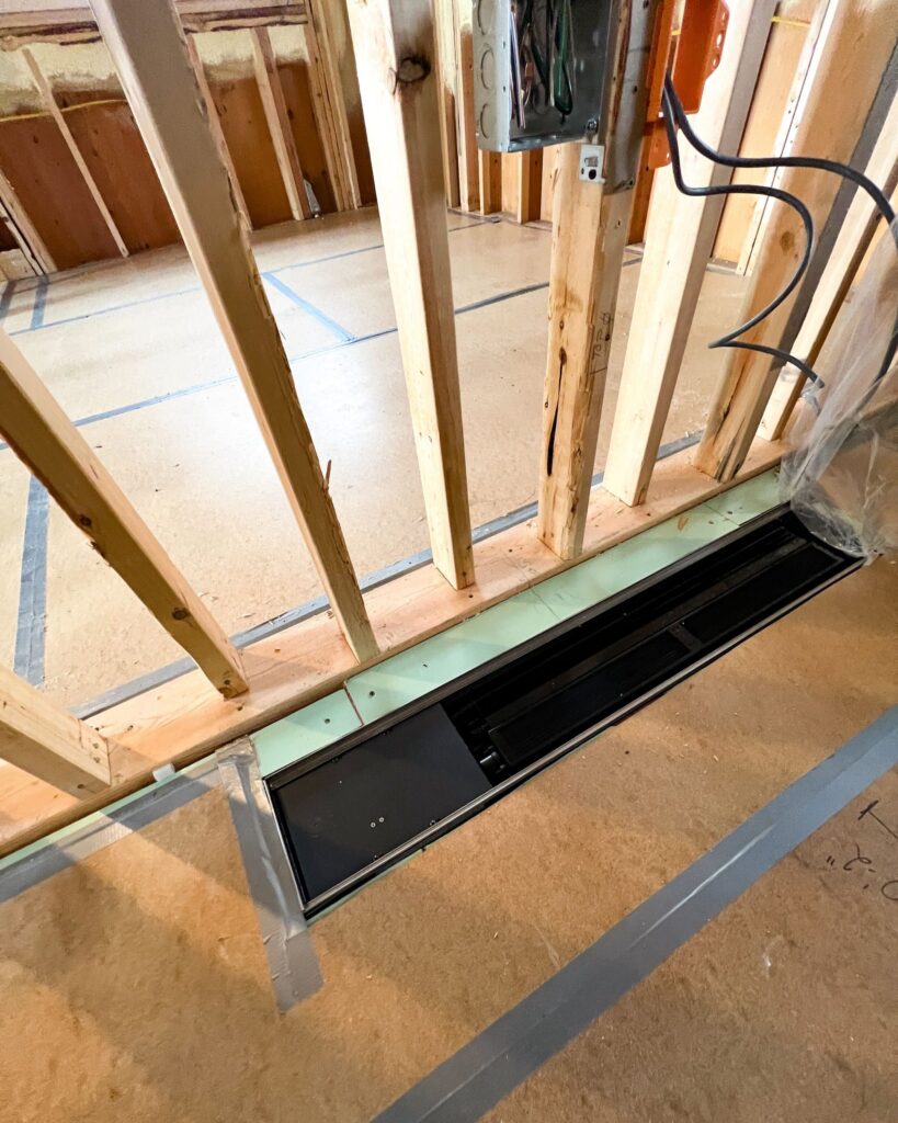 Jaga Clima Canal hydronic fan coil installed in a high-performance home.