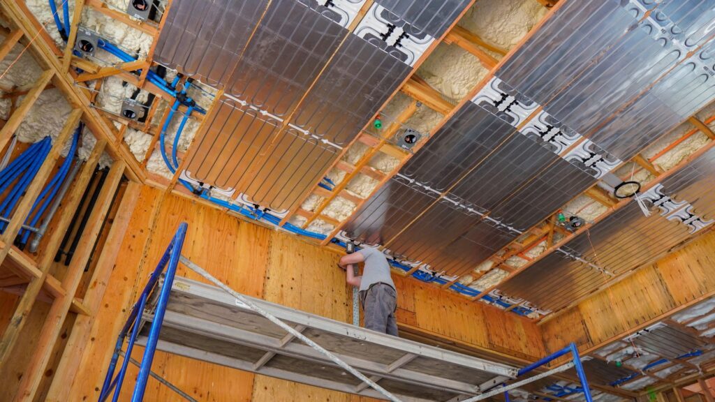Hydronica Inc installing Ray Magic® NK Radiant Ceiling Panels for Radiant Cooling and Heating.