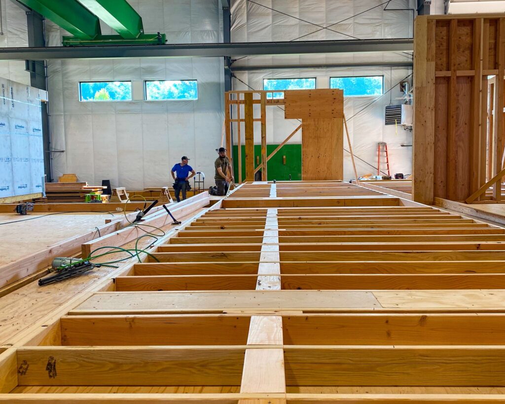 A look inside the Modern Homes factory where they build pre-fabricated structures.