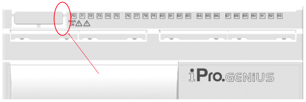 Power ON LED on I/O device.
